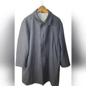 Muji Men's Classic Black Lined Winter Coat. Wool Blend. Never Worn .  Size Lg